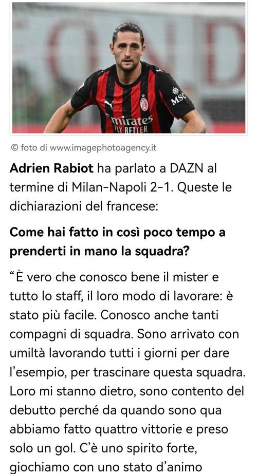 记者：莫德里奇和拉比奥特总是最先来训练最后走，米兰再没人迟到